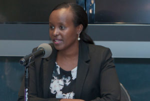 GSF Founder, Jacqueline Murekatete presenting at the UN