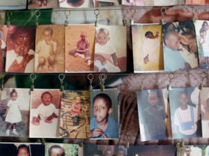 Photos of child victims of the genocide against the Tutsi in Rwanda