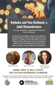  Kwibuka and Yom HaShoah: a Joint Remembrance